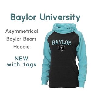 Baylor Bears BU Asymmetrical Hoodie Medium M